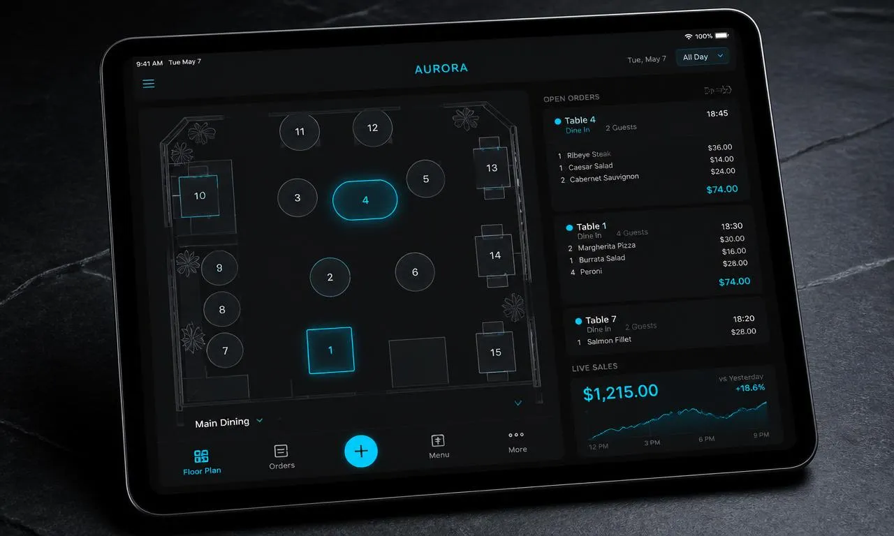 Ninja AI running on iPad — storefront and POS interface